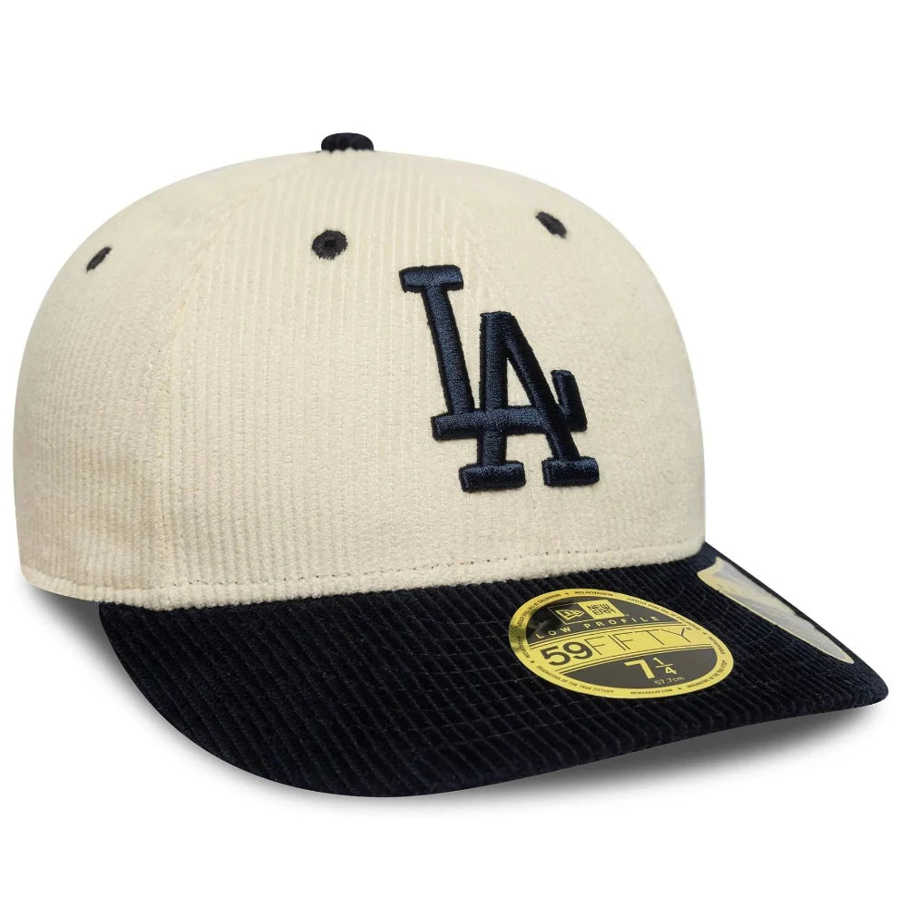 New Era - 59Fifty Fitted Cord LA Dodgers Low Profile Cap - Navy/Cream